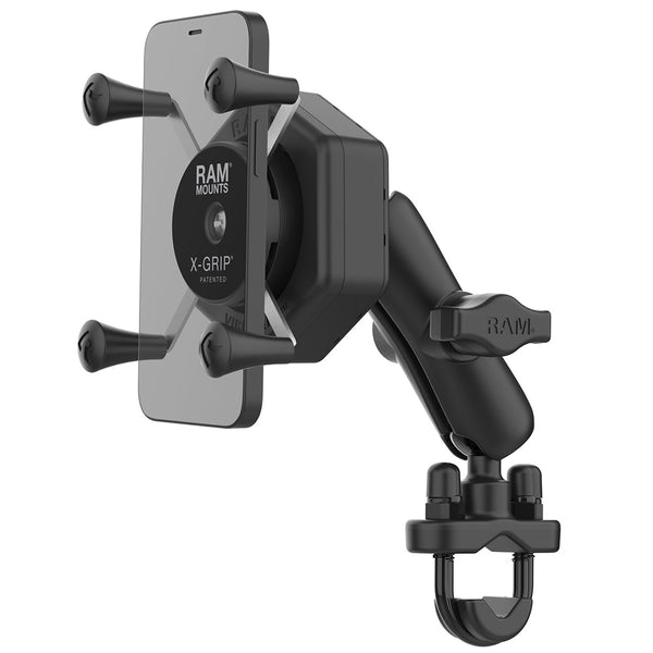 RAM Mount RAM XGrip Phone Mount wVibeSafe  UBolt Base  Medium RAMB149ZUN7462