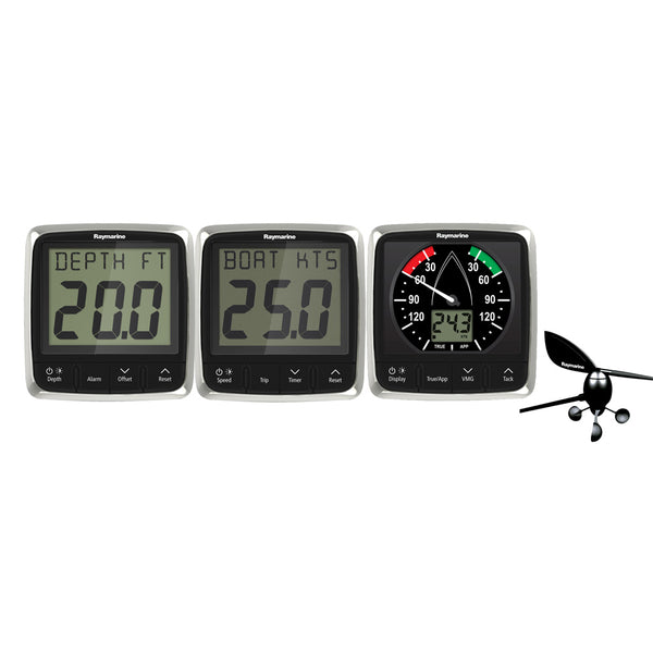Raymarine i50i60 Wind Speed Depth System Pack wTransducers T70584