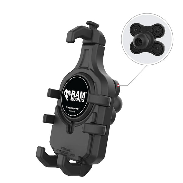 Ram Mount RAM QuickGrip Pro Phone Holder wBall  Vibration Damper RAMHOLPD5BVU
