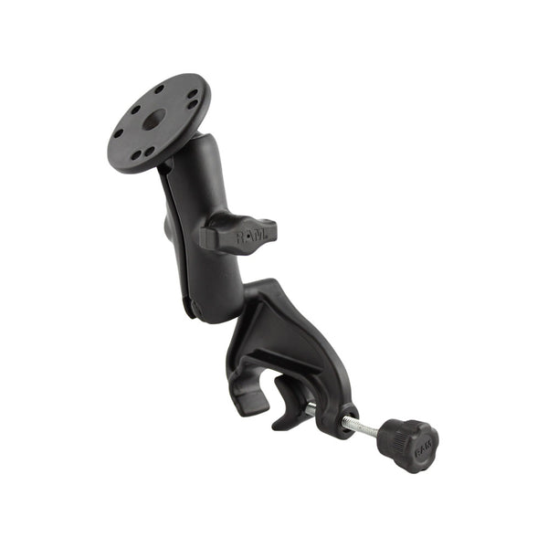 RAM Mount Yoke Clamp Mount wDouble Socket Arm  Round Base RAMB121202U