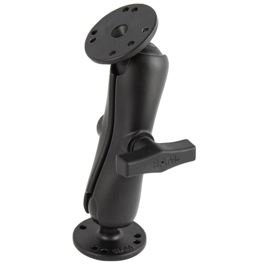RAM Mount 15 Ball Double Socket Arm w2 25 Round Bases  AMPs Pattern RAM101U