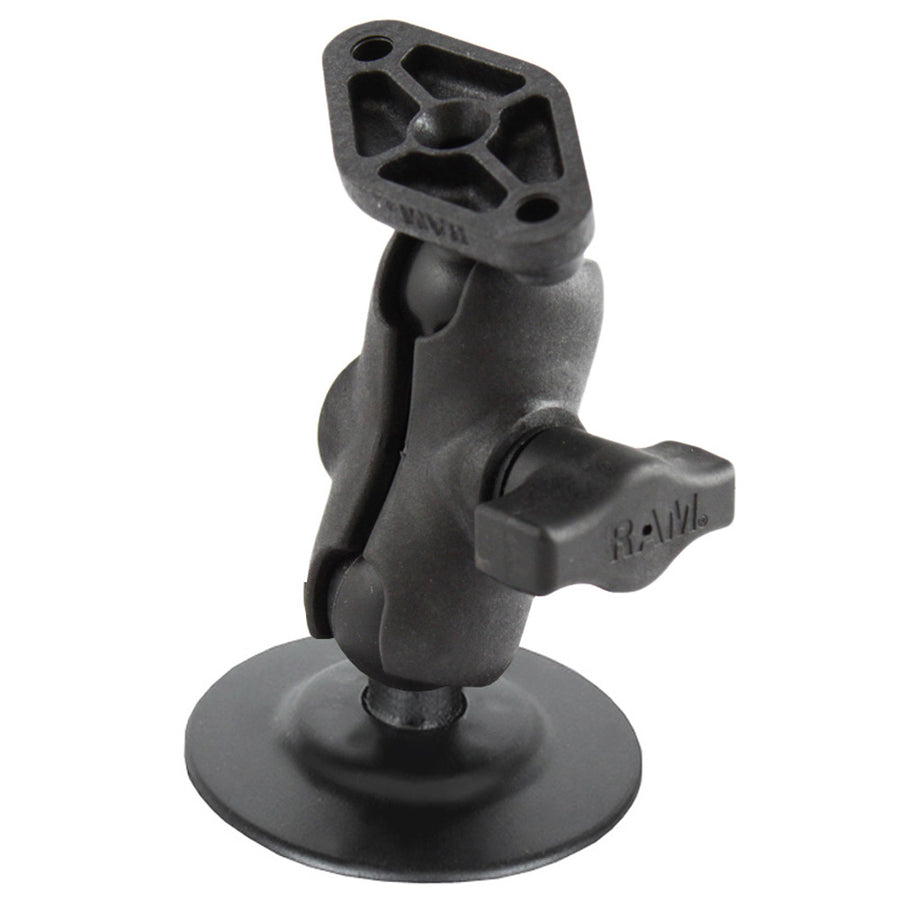 RAM Mount 1 Diameter Ball Mount wShort Double Socket Arm 25 Flex Adhesive Base  Diamond Base Adapter RAPB378A238U