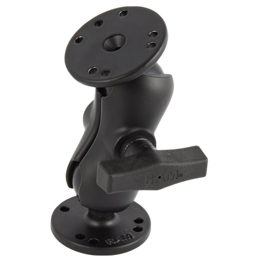 RAM Mount 15 Ball Mount wShort Double Socket Arm  225 Round Bases RAM101UB