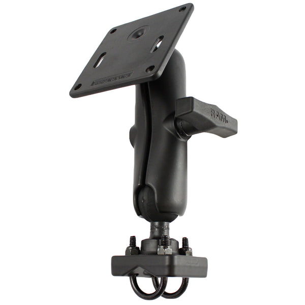 RAM Mount 15 Rail Mount wDouble UBolt Bases  3625 Square Base RAM3341U