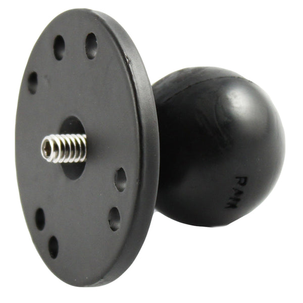 RAM Mount 25 Round Base w15 Ball  1420 Threaded Male Post fCameras RAM202AU