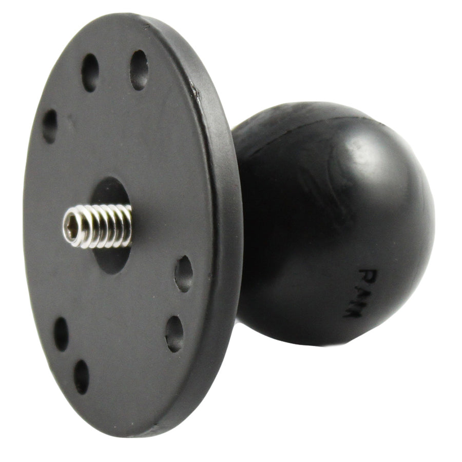 RAM Mount 25 Round Base w15 Ball  1420 Threaded Male Post fCameras RAM202AU