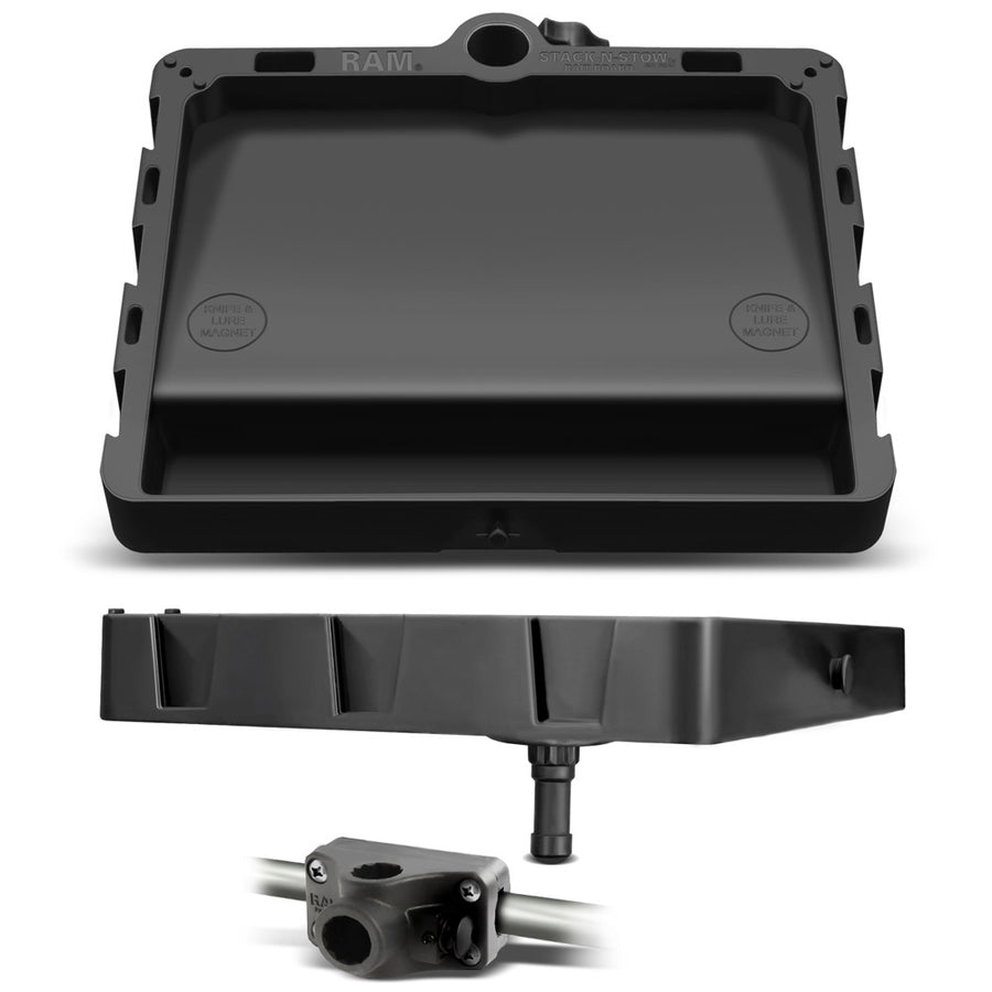 RAM Mount STACKNSTOW Bait Board wCombination Bulkhead Rail Adapter Kit RAP395RMU