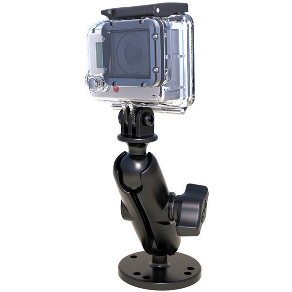 RAM Mount 1 Ball Mount wCustom GoPro Hero Adapter RAMB138GOP1U
