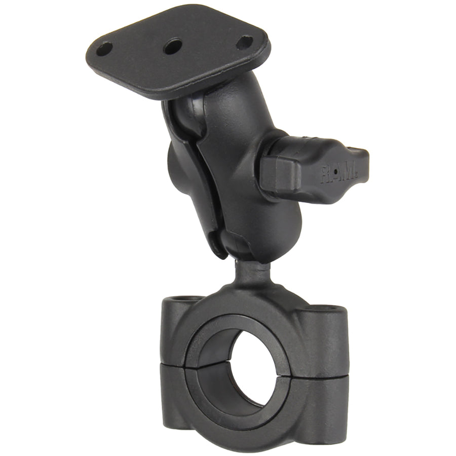 RAM Mount RAM Torque 1 18  1 12 Diameter HandlebarRail Base with B Size 1 Ball Short Arm and Diamond Plate