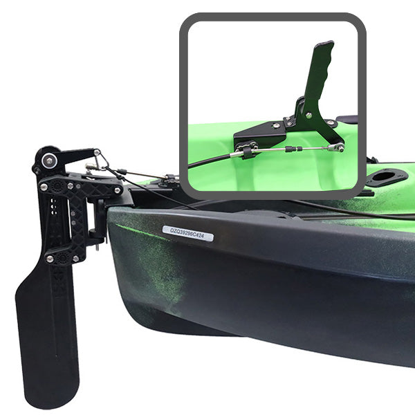 NuCanoe Inc #7202 - QC Rudder System - HAND Steer - Flint