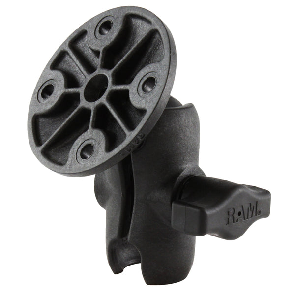 RAM Mount Composite 1 Ball Short Length Double Socket Arm w25 Round Base Including AMPs Hole Pattern RAPB103UA
