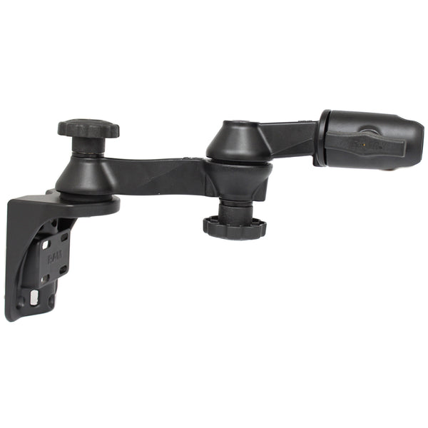RAM Mount Vertical Mounting Base wDouble 6 Swing Arm  Swivel Single Socket f15 Balls RAM109VS5NBU
