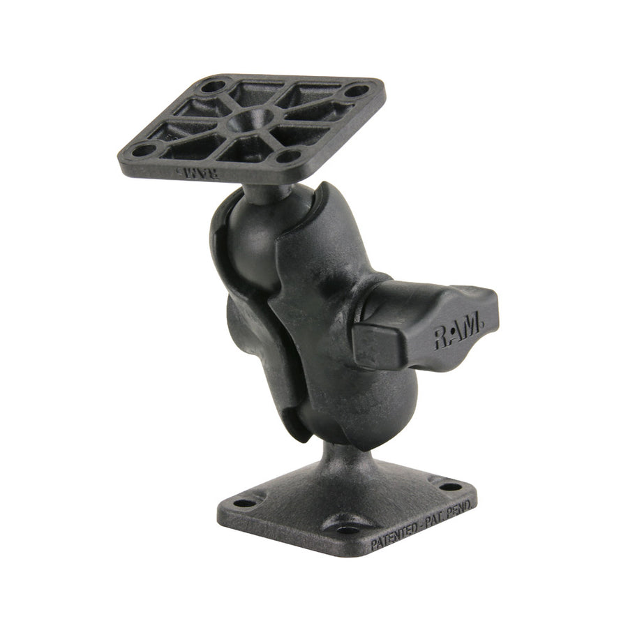 RAM Mount Composite DrillDown Double Ball Mount wRectangle AMPS Plates RAPB141UA