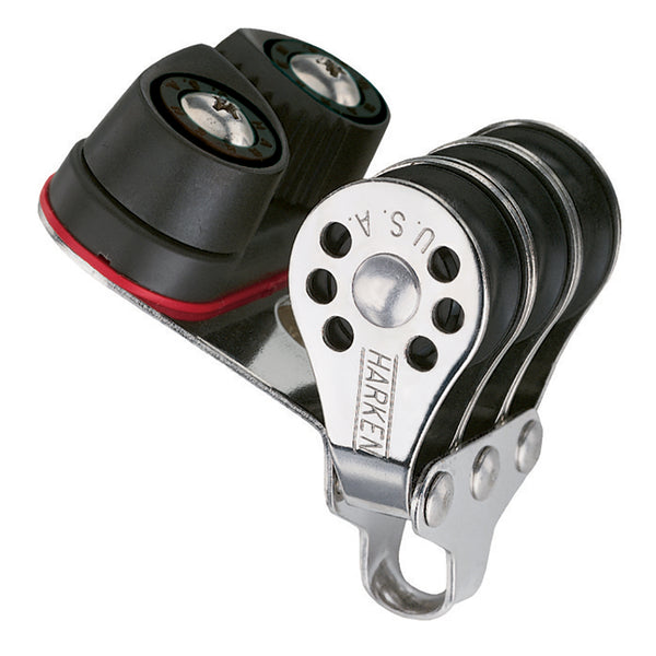 Harken 22mm Triple Micro Block wCam Cleat Fishing 230F