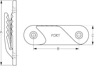 Sea-Lect Designs Clam Cleat Fine Line Port