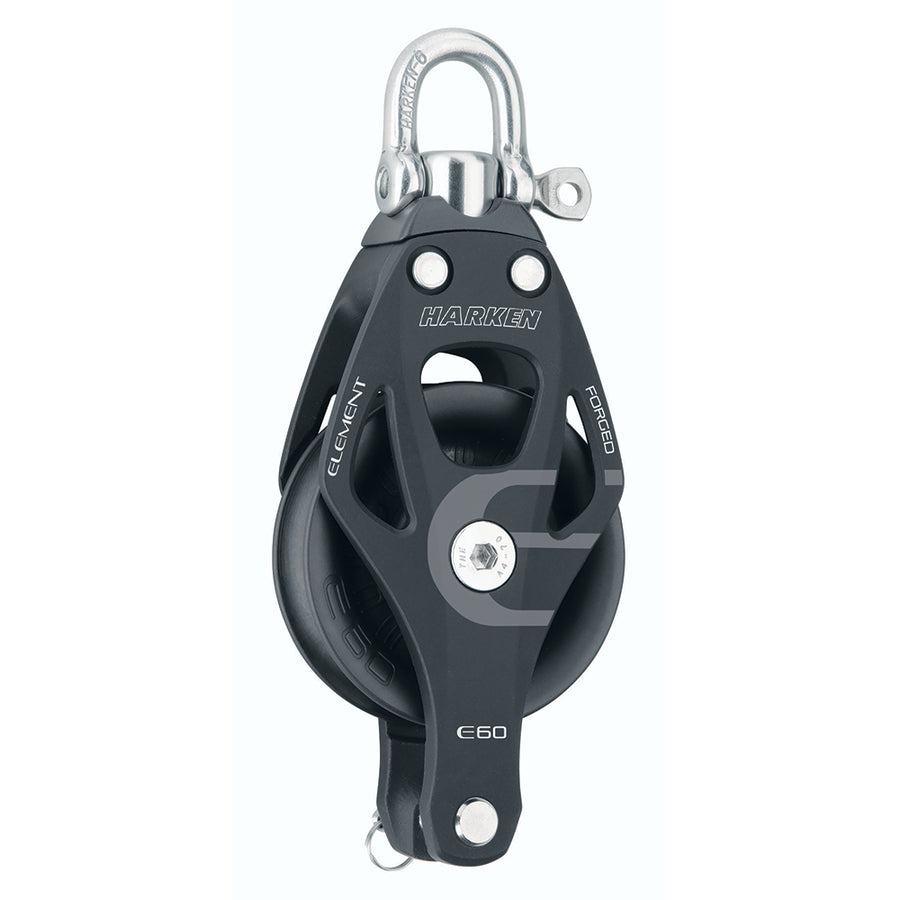 Harken 60mm Single Aluminum Element Block wSwivel  Becket 6261