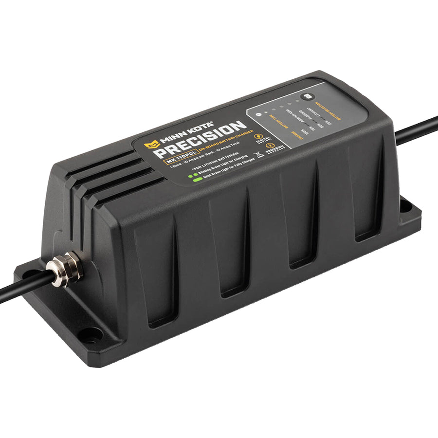 Minn Kota OnBoard Precision Charger MK110 PCL 1 Bank x 10 AMP LI Optimized Charger 1831101