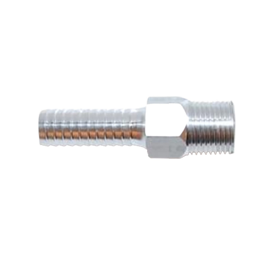 Attwood Universal Aluminum Fuel Hose Fitting  38 NPT x 38 Barb 88FBMA1026