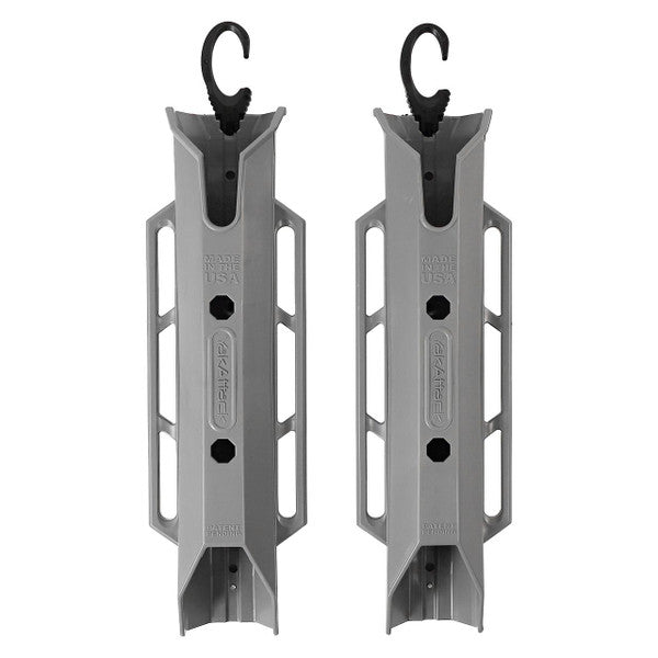 TetherTube Rod Holder- Two Pack with Mounting Hardware, Battleship Grey
