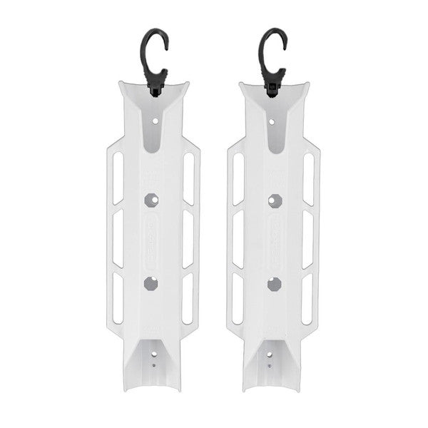 TetherTube Rod Holder- Two Pack with Mounting Hardware, White