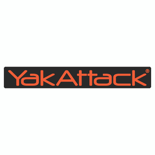 YakAttack Logo BlackPak Side Panel Decal, Orange, 7" x 1.13"