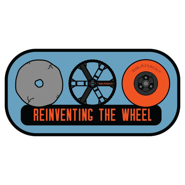 Reinventing the Wheel Decal 4.75” x 2.5”