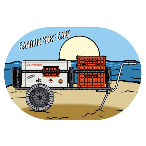 SandRig Surf Cart Decal 4.75” x 3.25”