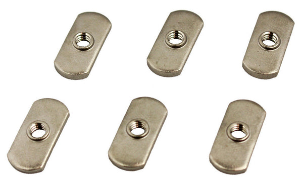 Track Nut, 1/2" wide, 1/4-20 threads, 18-8 SS, 6 pack