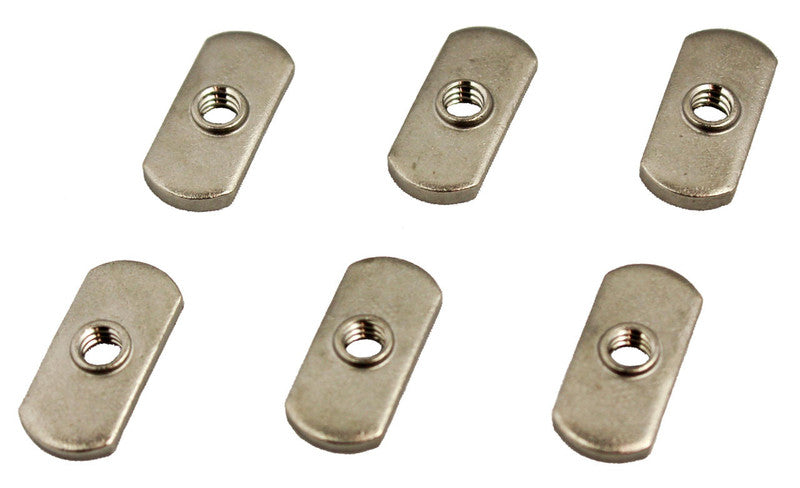 Track Nut, 1/2" wide, 1/4-20 threads, 18-8 SS, 6 pack