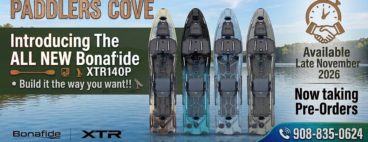 Introducing the all new Bonafide XTR140P at Paddlers Cove. Build it the way you want. Available late November 2026, now taking pre-orders.